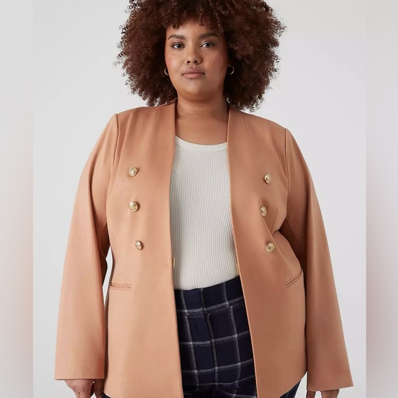 NWT Ponte Bryant Collarless Blazer - LANE BRYANT - Picture 2 of 9